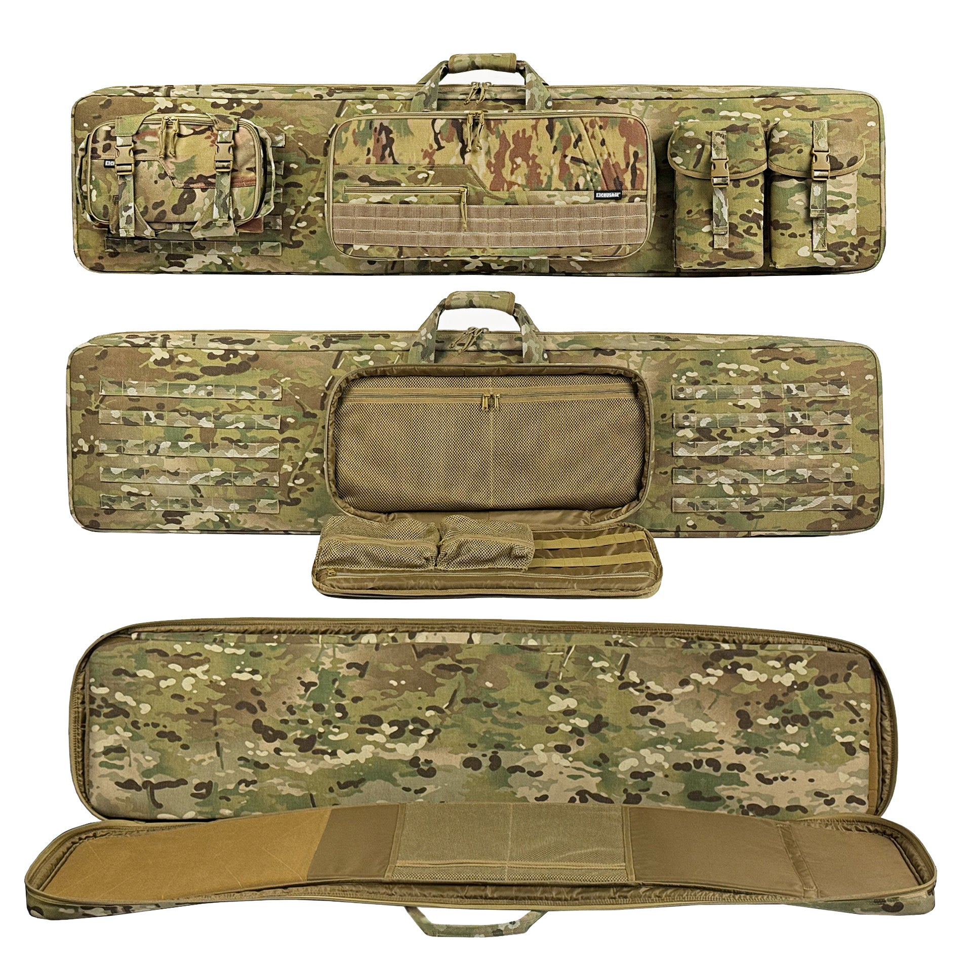 Збройовий чохол-мат Crusage Long Range 2 в 1, мультикам, 147 cм.