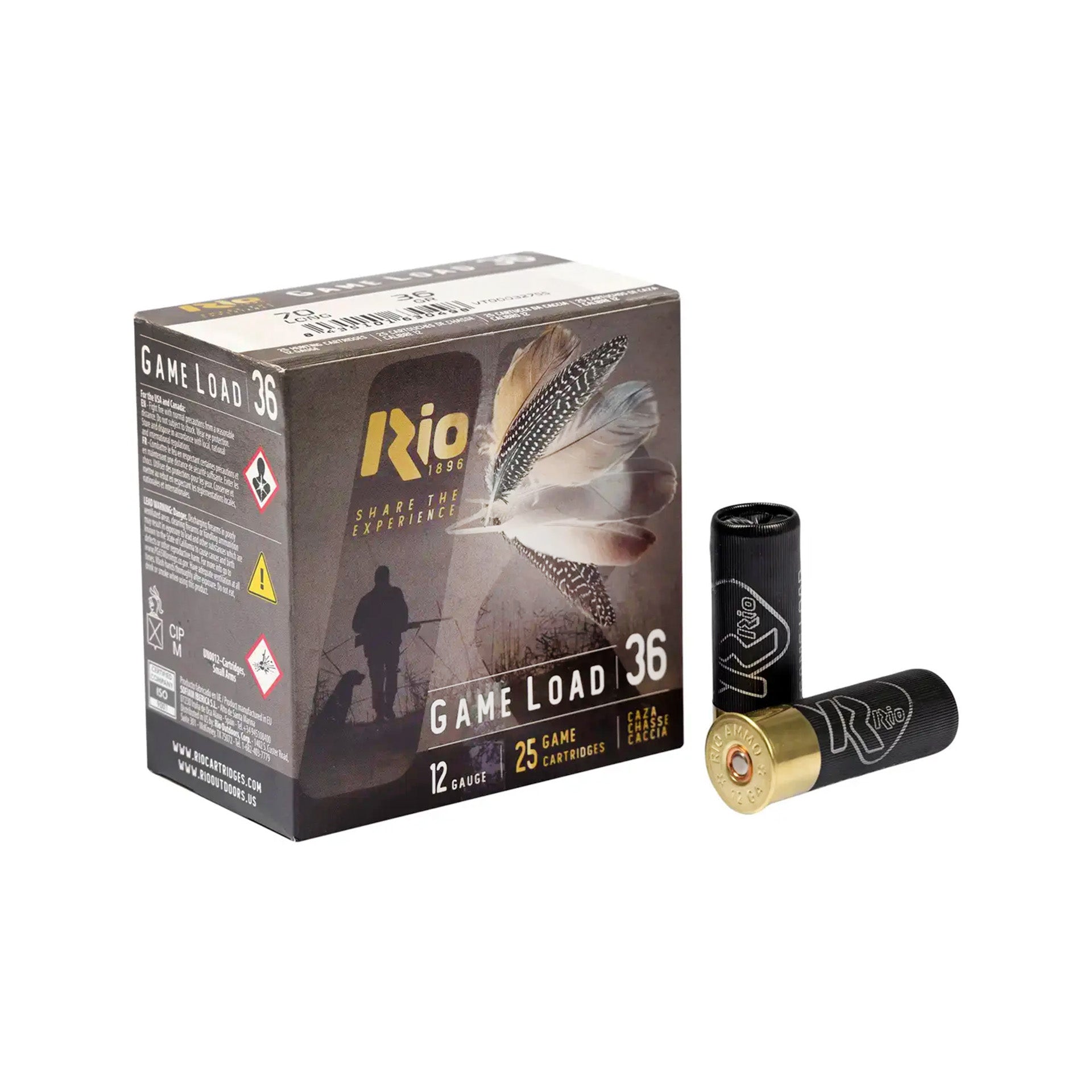 Патрон RIO Game Load-36 кал. 12/70 дріб №1 (4 мм) наважка 36 г.
