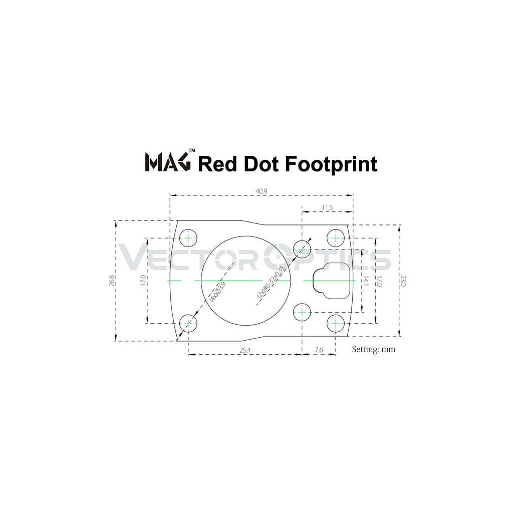 Приціл коліматорний Vector Optics Frenzy-S 1x17x24 AUT 3MOA MGT footprint FDE