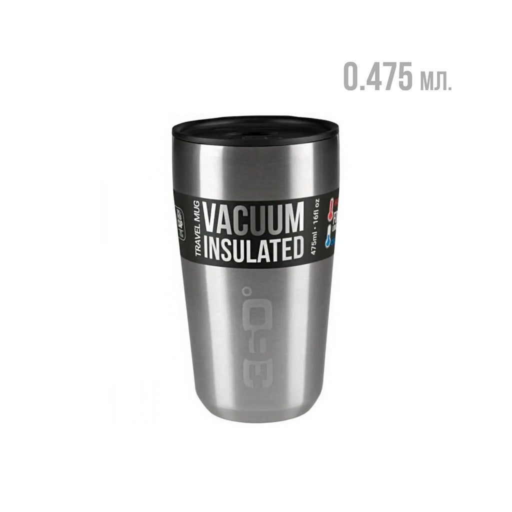 Термокружка 360° degrees Vacuum Insulated Stainless Travel Mug, Silver, Large, 0.475 мл.