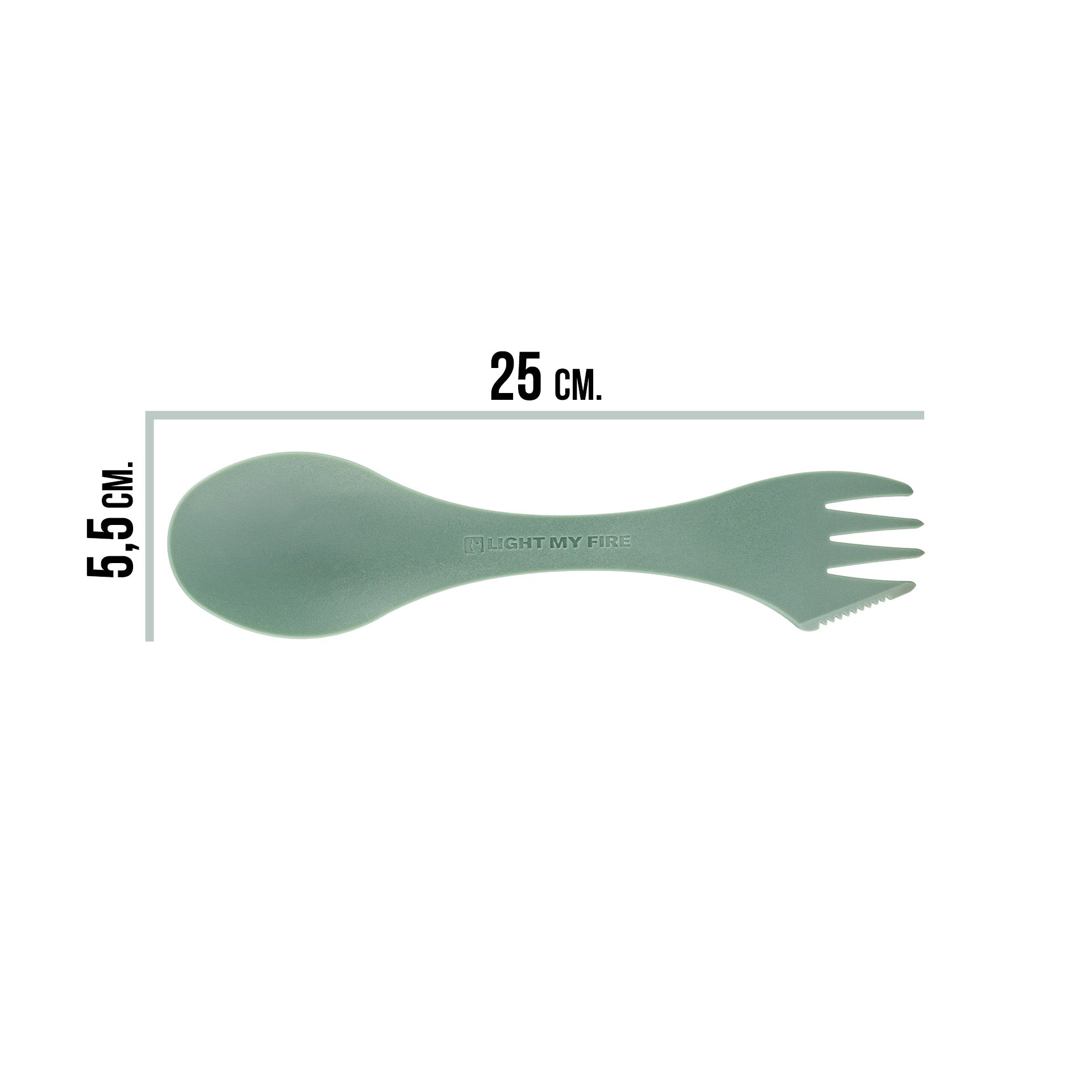 Ложка Light My Fire Spork Large Serving BIO bulk, Sandy Green, 25x5 см., величезна
