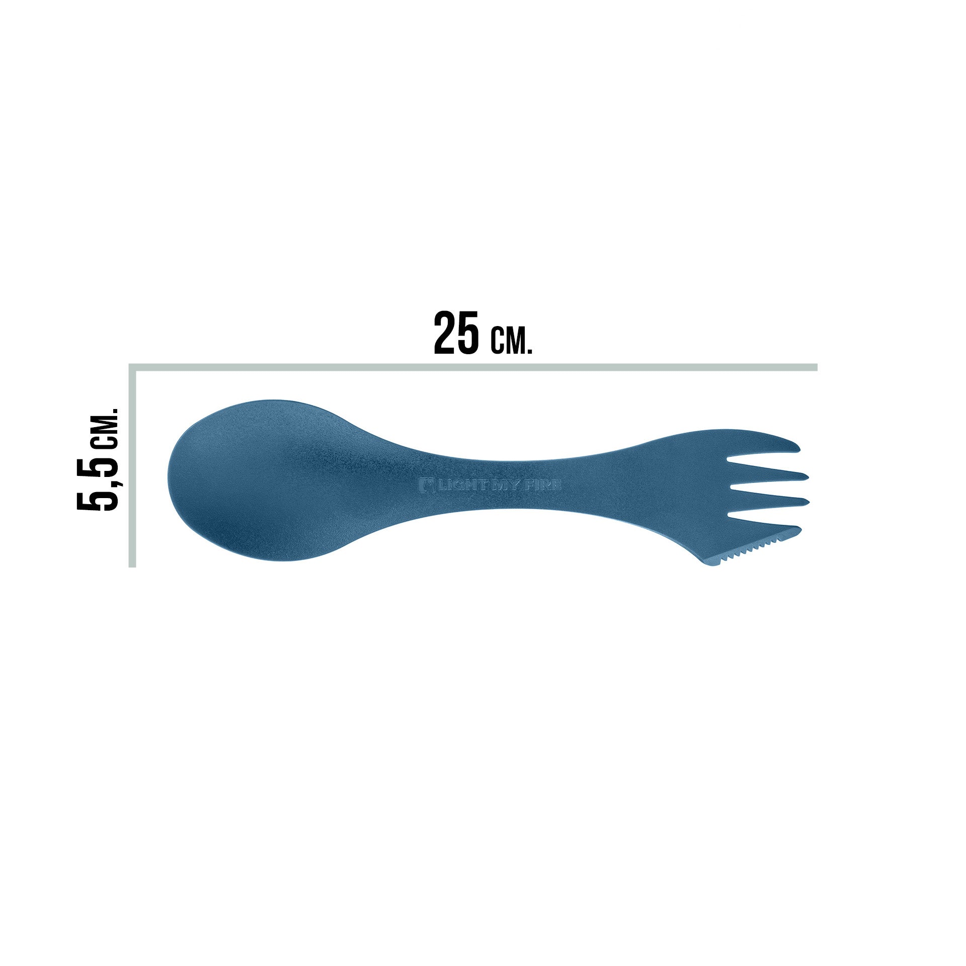 Ложка Light My Fire Spork Large Serving BIO bulk, Hazy Blue, 25x5 см., величезна