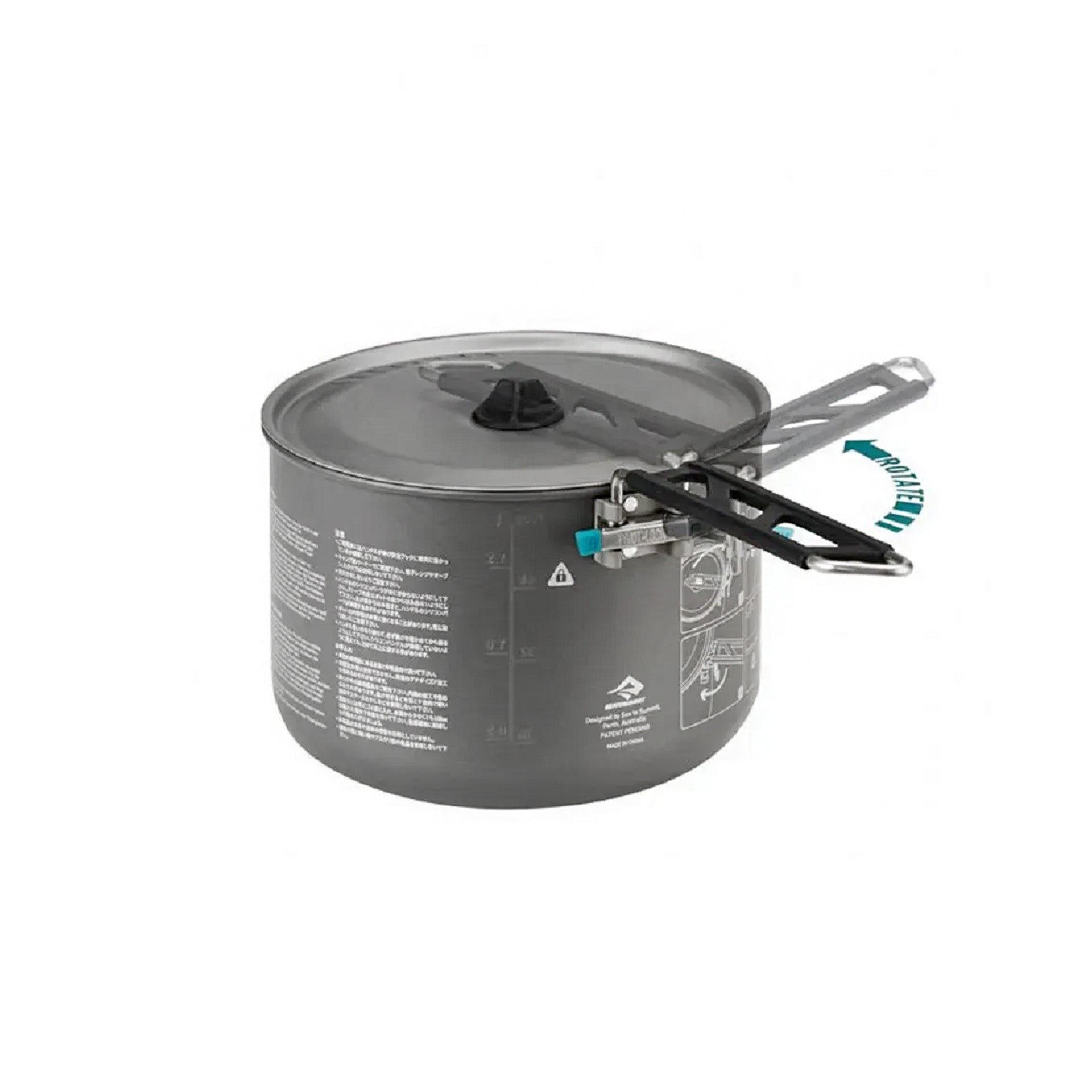 Алюмінієва каструля зі складною ручкою Alpha Pot від Sea To Summit, 2,7L.